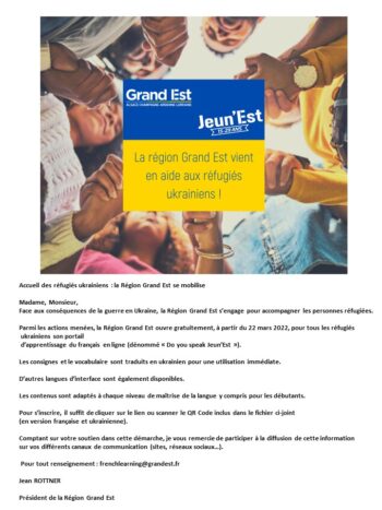 La Région du Grand Est vient en aide aux réfugiés ukrainiens