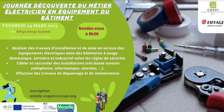 Journée découverte du métier électricien en équipement du bâtiment