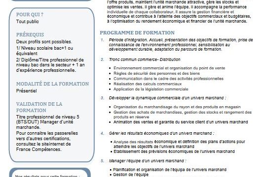 Manager d’Unité Marchande en alternance (H/F)