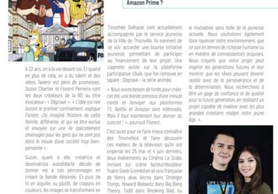 Les 2 jeunes artistes Suzon et Florent soutenu par la ville de Thionville